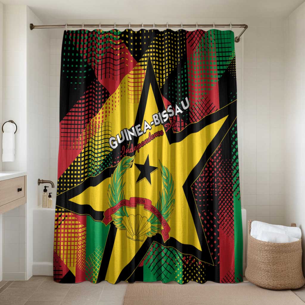Guinea-Bissau Independence Day Bathroom Set Coat Of Arms With Map