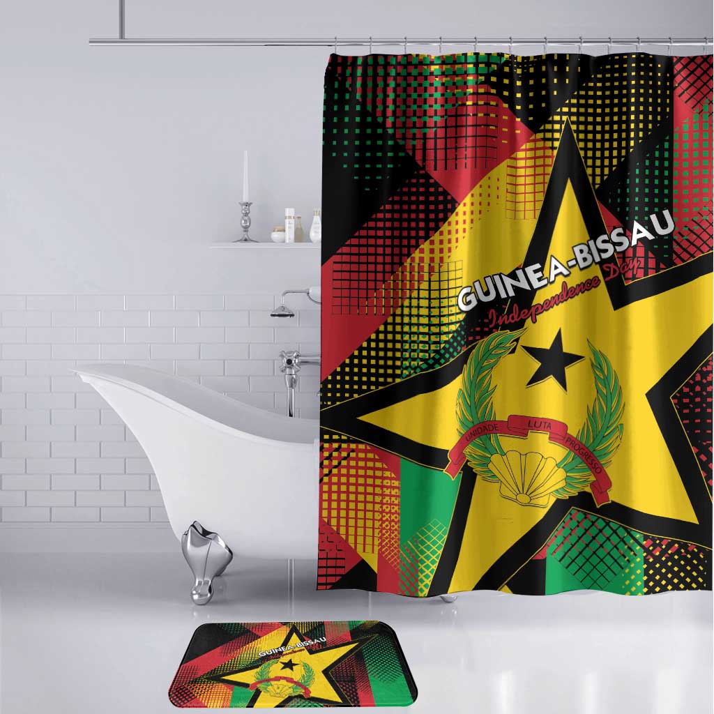 Guinea-Bissau Independence Day Bathroom Set Coat Of Arms With Map