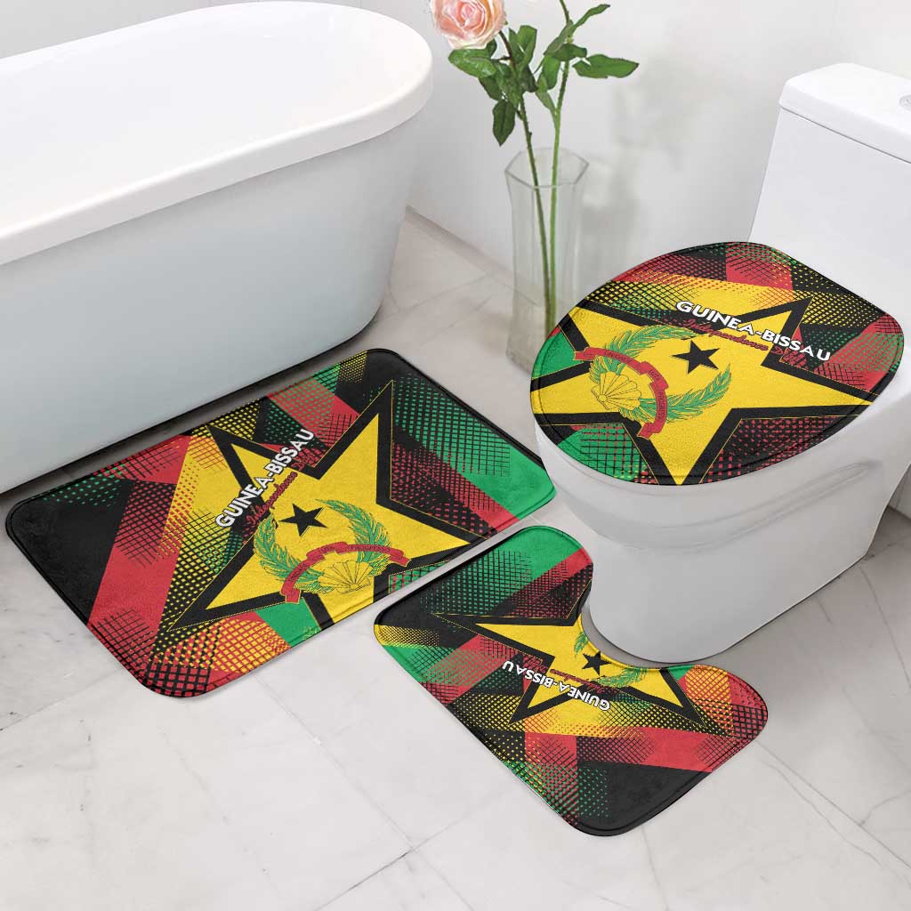 Guinea-Bissau Independence Day Bathroom Set Coat Of Arms With Map
