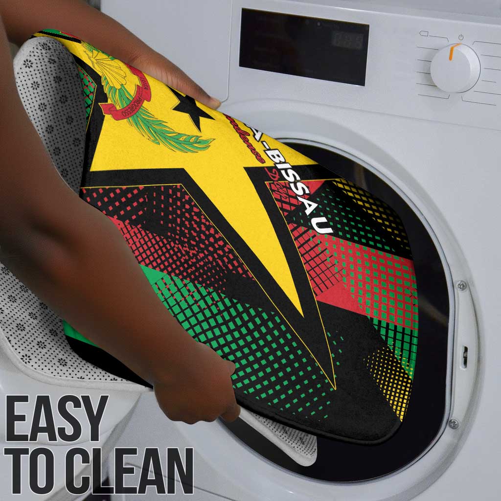 Guinea-Bissau Independence Day Bathroom Set Coat Of Arms With Map