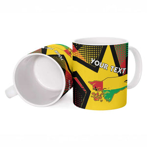 Personalized Guinea-Bissau Independence Day Ceramic Mug Coat Of Arms With Map