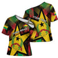 Personalized Guinea-Bissau Independence Day Cross Shoulder Shirt Coat Of Arms With Map