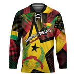 Personalized Guinea-Bissau Independence Day Hockey Jersey Coat Of Arms With Map