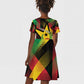 Personalized Happy Guinea-Bissau Kid Short Sleeve Dress Independence Day - African Pride