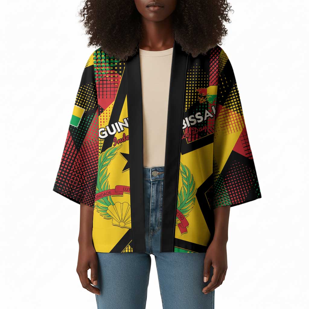 Personalized Guinea-Bissau Independence Day Kimono Coat Of Arms With Map
