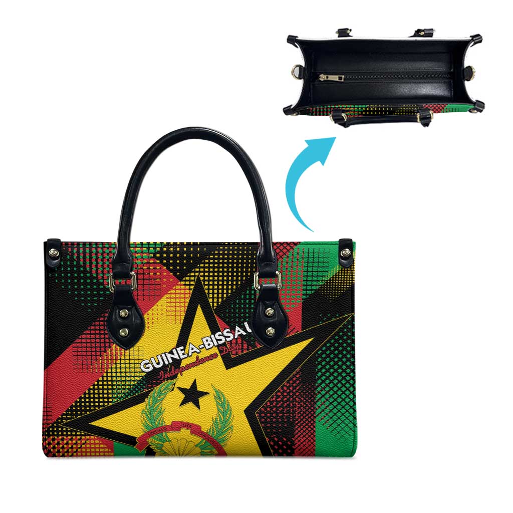 Guinea-Bissau Independence Day Leather Bag Coat Of Arms With Map