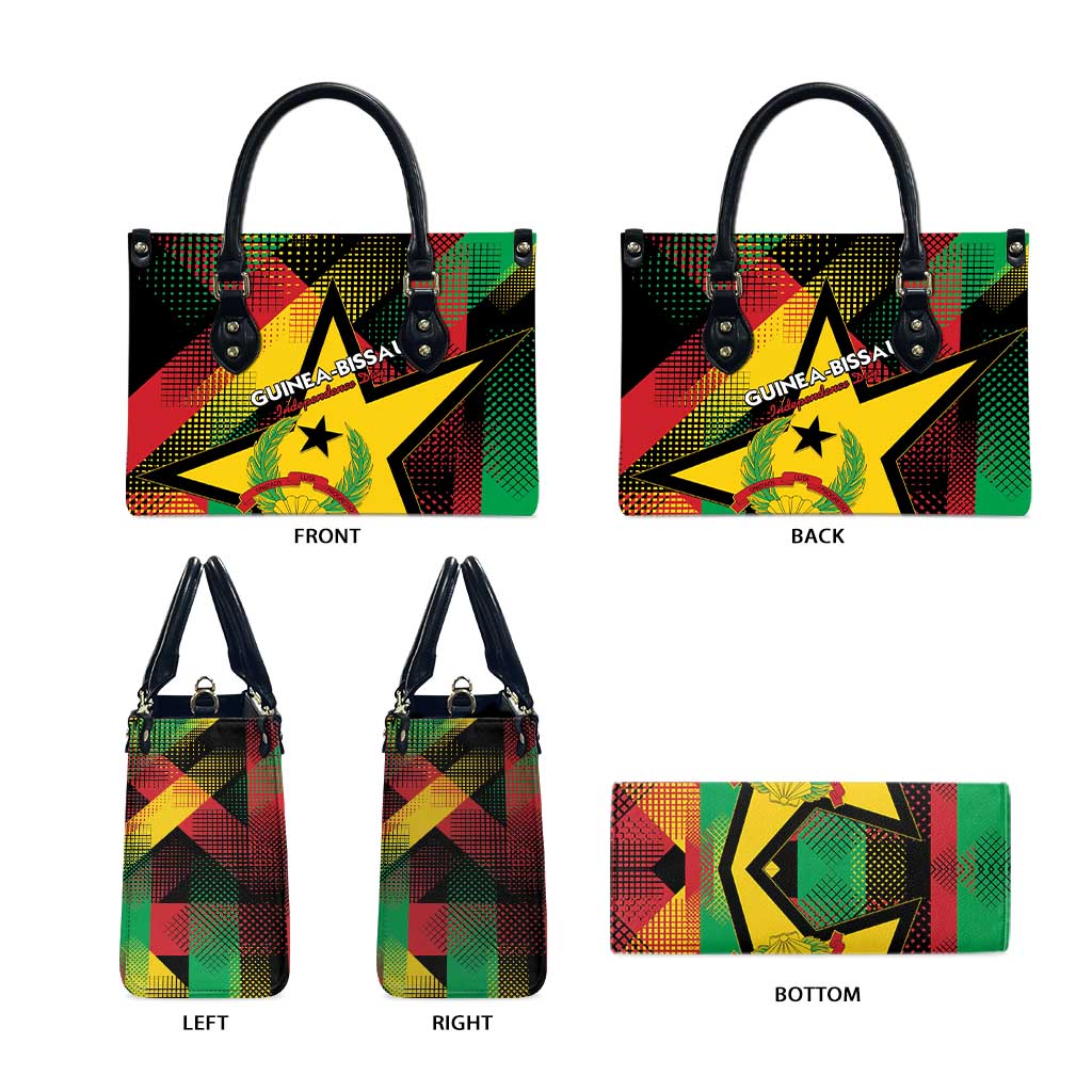 Guinea-Bissau Independence Day Leather Bag Coat Of Arms With Map