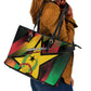 Happy Guinea-Bissau Leather Tote Bag Independence Day - African Pride