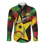 Personalized Happy Guinea-Bissau Long Sleeve Button Shirt Independence Day - African Pride
