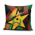 Guinea-Bissau Independence Day Pillow Cover Coat Of Arms With Map