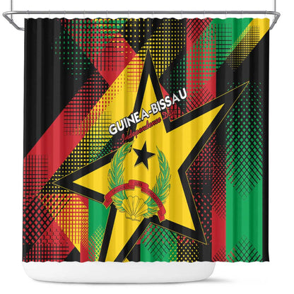 Happy Guinea-Bissau Shower Curtain Independence Day - African Pride