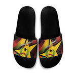 Guinea-Bissau Independence Day Slide Sandals Coat Of Arms With Map
