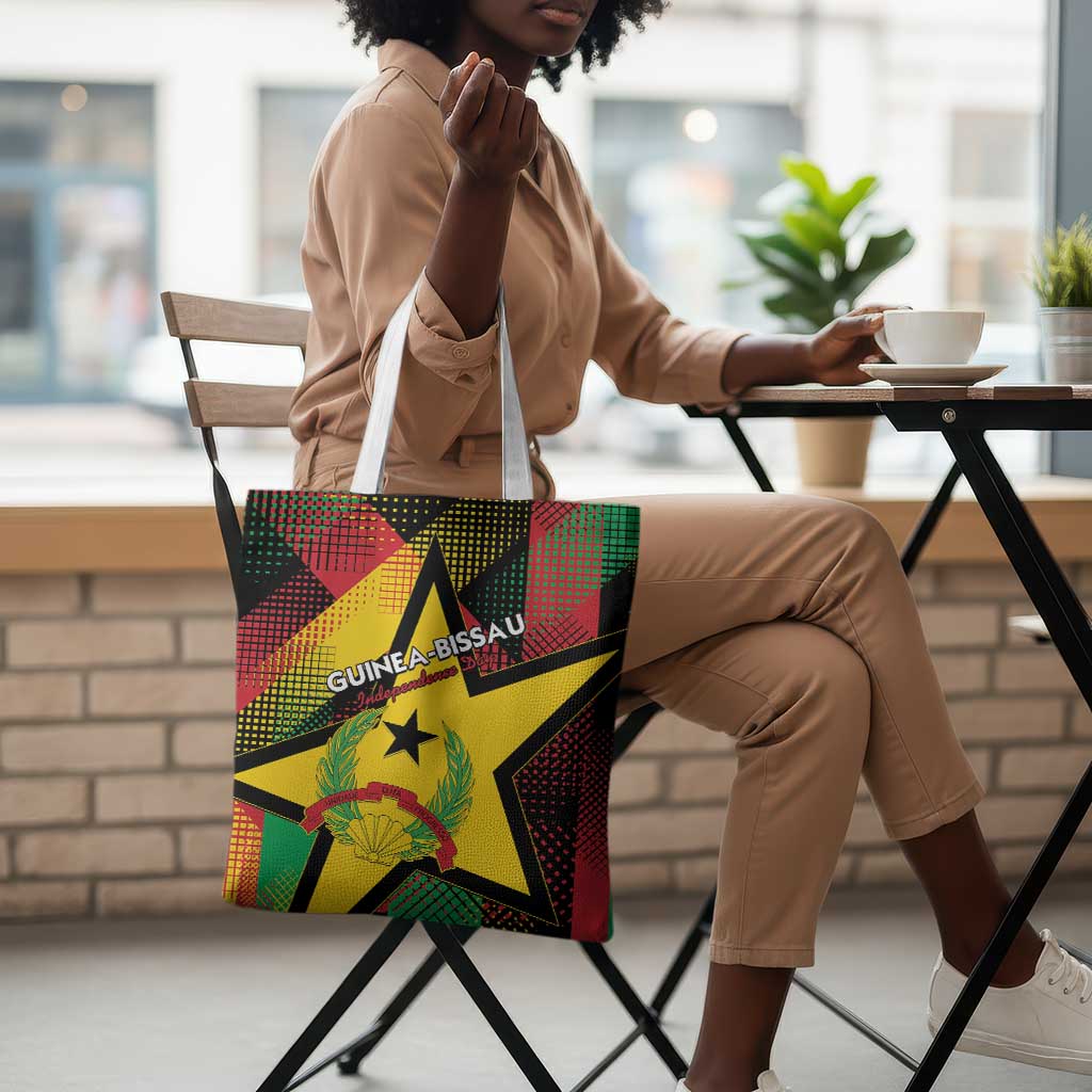 Guinea-Bissau Independence Day Tote Bag Coat Of Arms With Map