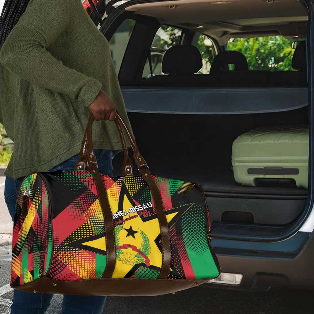 Guinea-Bissau Independence Day Travel Bag Coat Of Arms With Map