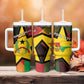 Personalized Happy Guinea-Bissau Tumbler With Handle Independence Day - African Pride