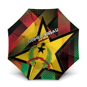 Guinea-Bissau Independence Day Umbrella Coat Of Arms With Map