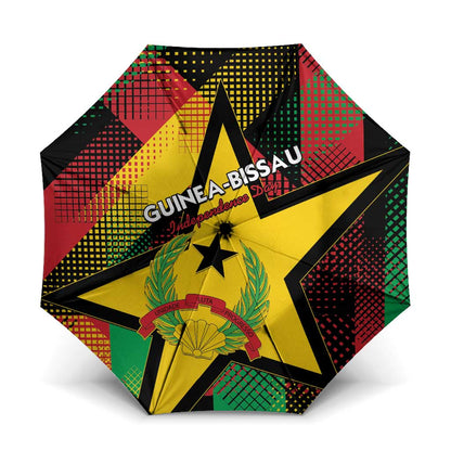 Guinea-Bissau Independence Day Umbrella Coat Of Arms With Map