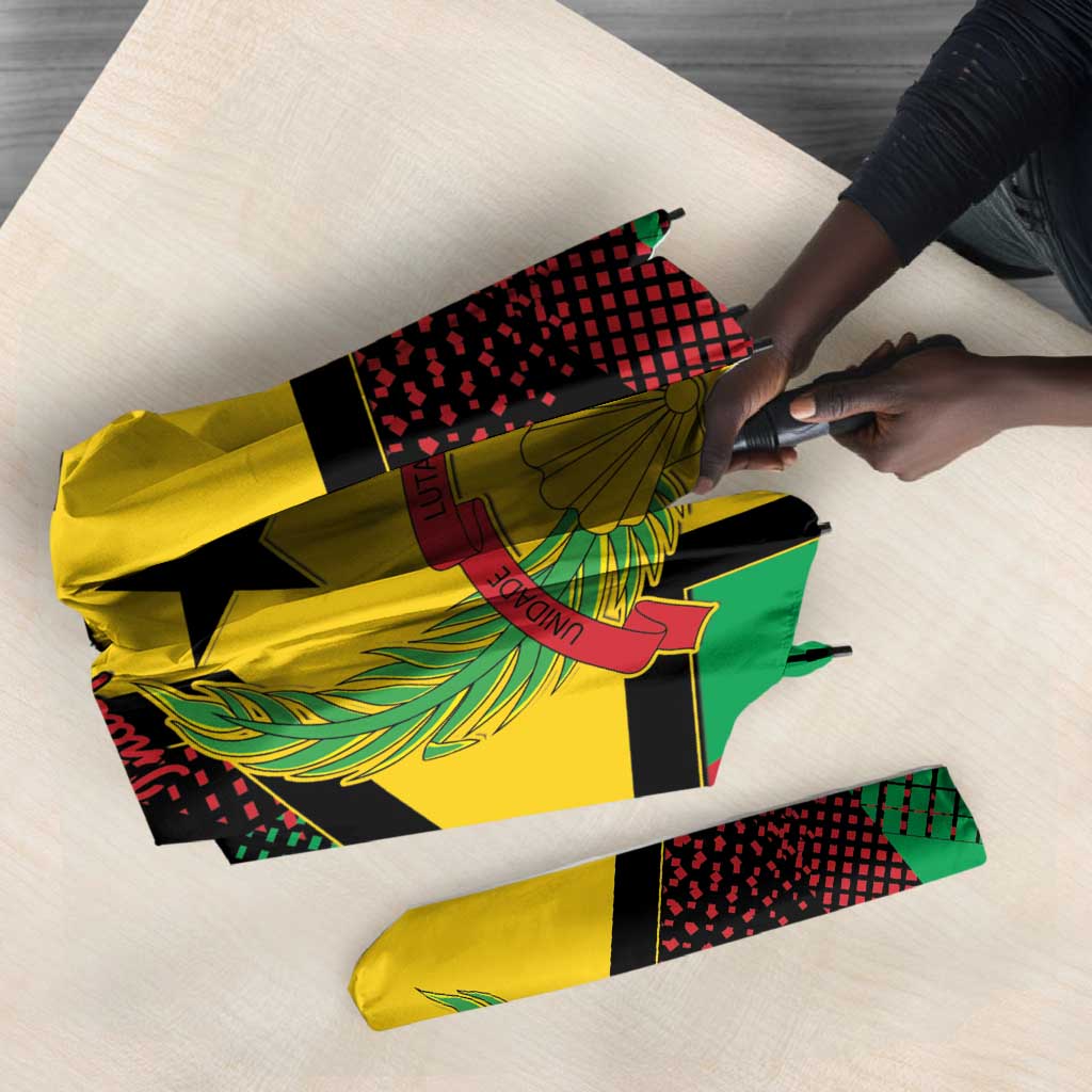 Guinea-Bissau Independence Day Umbrella Coat Of Arms With Map