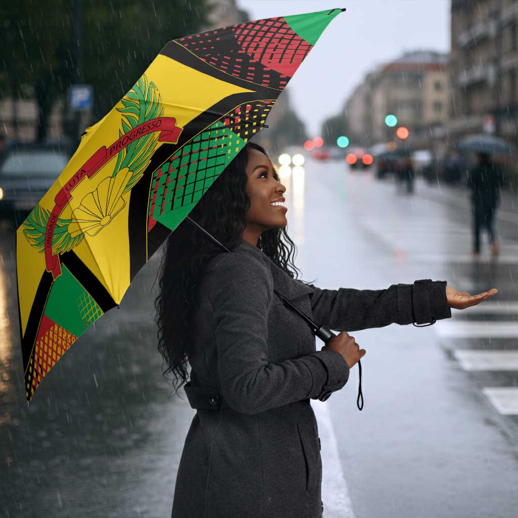 Guinea-Bissau Independence Day Umbrella Coat Of Arms With Map