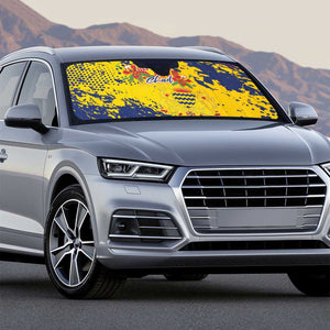 Chad Republic Day Auto Sun Shade Coat Of Arms - Grunge Style