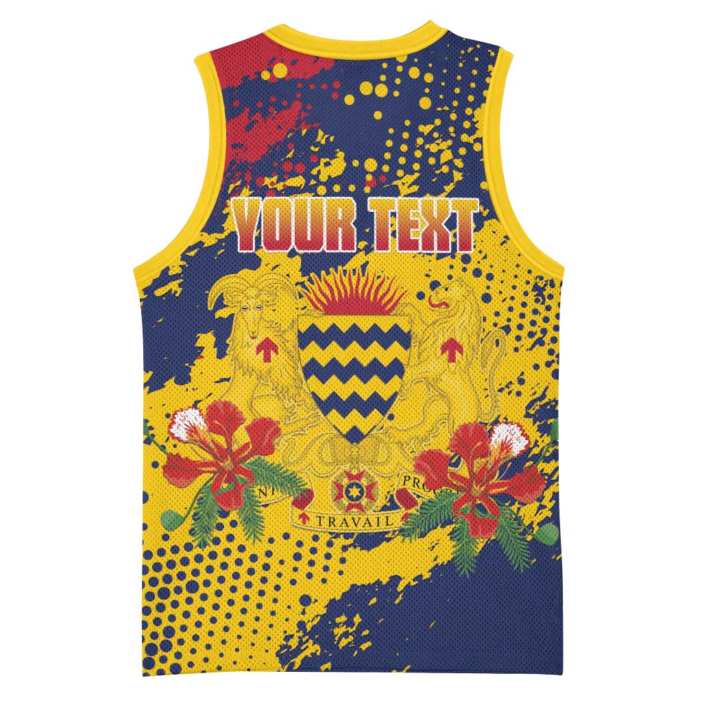 Afro TChad Personalized Basketball Jersey Happy Republic Day LT15