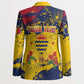 Personalized Chad Republic Day Blazer Coat Of Arms - Grunge Style