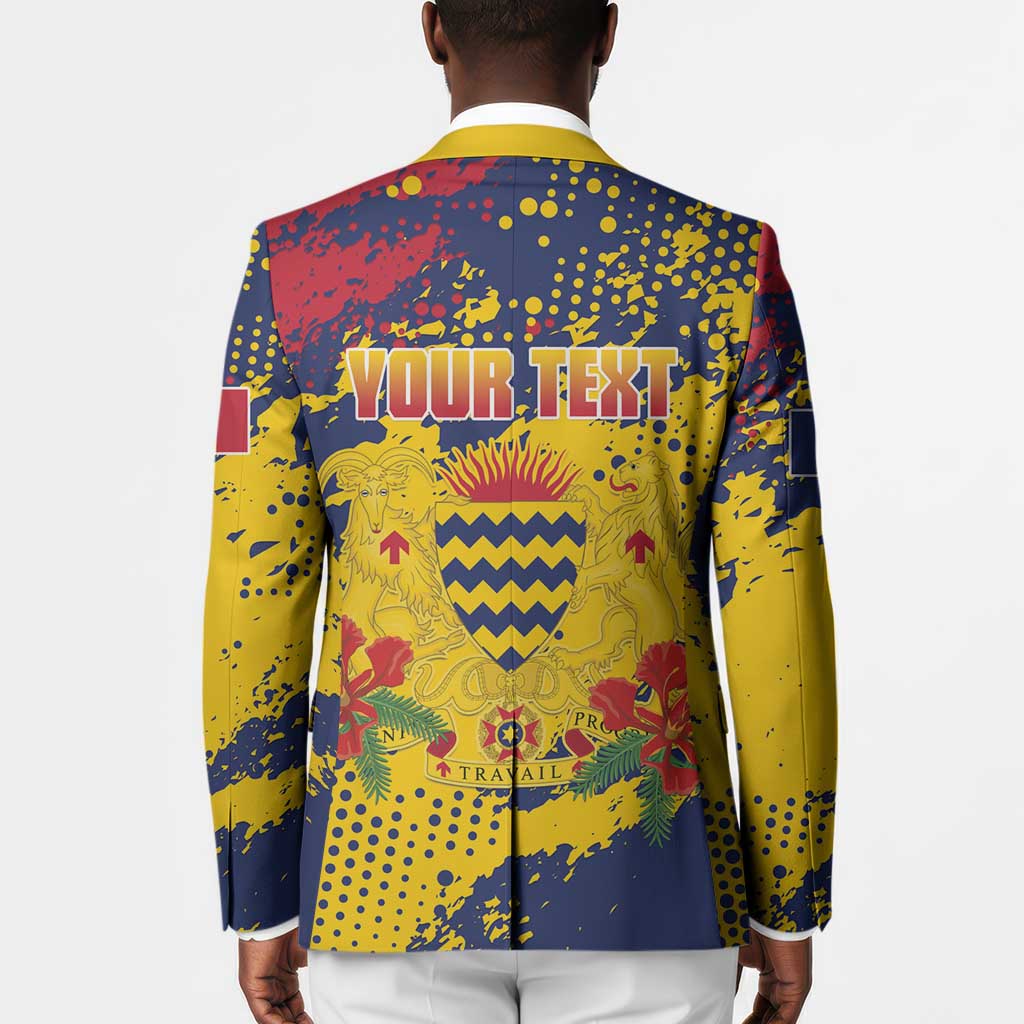 Personalized Chad Republic Day Blazer Coat Of Arms - Grunge Style