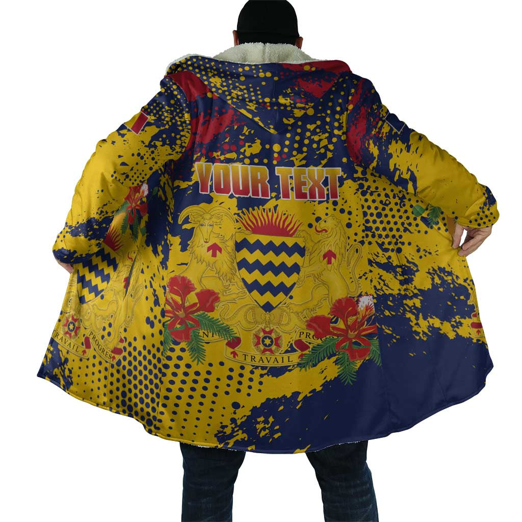 Personalized Chad Republic Day Cloak Coat Of Arms - Grunge Style