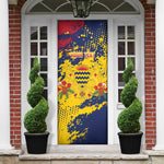 Personalized Chad Republic Day Door Cover Coat Of Arms - Grunge Style