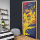 Personalized Chad Republic Day Door Cover Coat Of Arms - Grunge Style