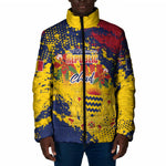 Personalized Chad Republic Day Padded Jacket Coat Of Arms - Grunge Style