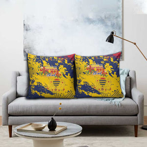 Chad Republic Day Pillow Cover Coat Of Arms - Grunge Style