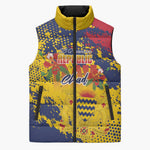 Personalized Chad Republic Day Sleeveless Puffer Jacket Coat Of Arms - Grunge Style