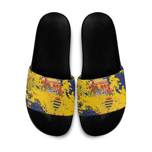 Chad Republic Day Slide Sandals Coat Of Arms - Grunge Style