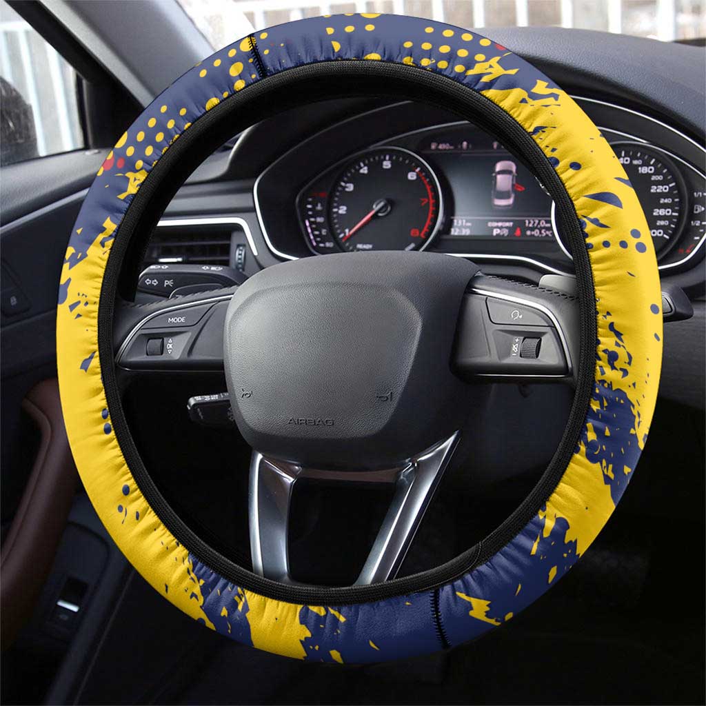 Afro TChad Steering Wheel Cover Happy Republic Day - African Pride