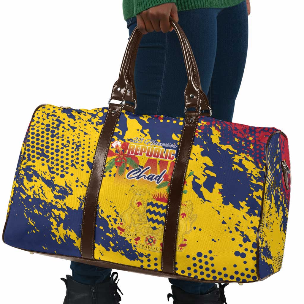 Chad Republic Day Travel Bag Coat Of Arms - Grunge Style