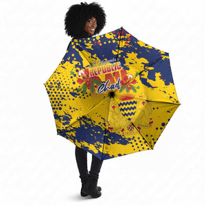 Chad Republic Day Umbrella Coat Of Arms - Grunge Style