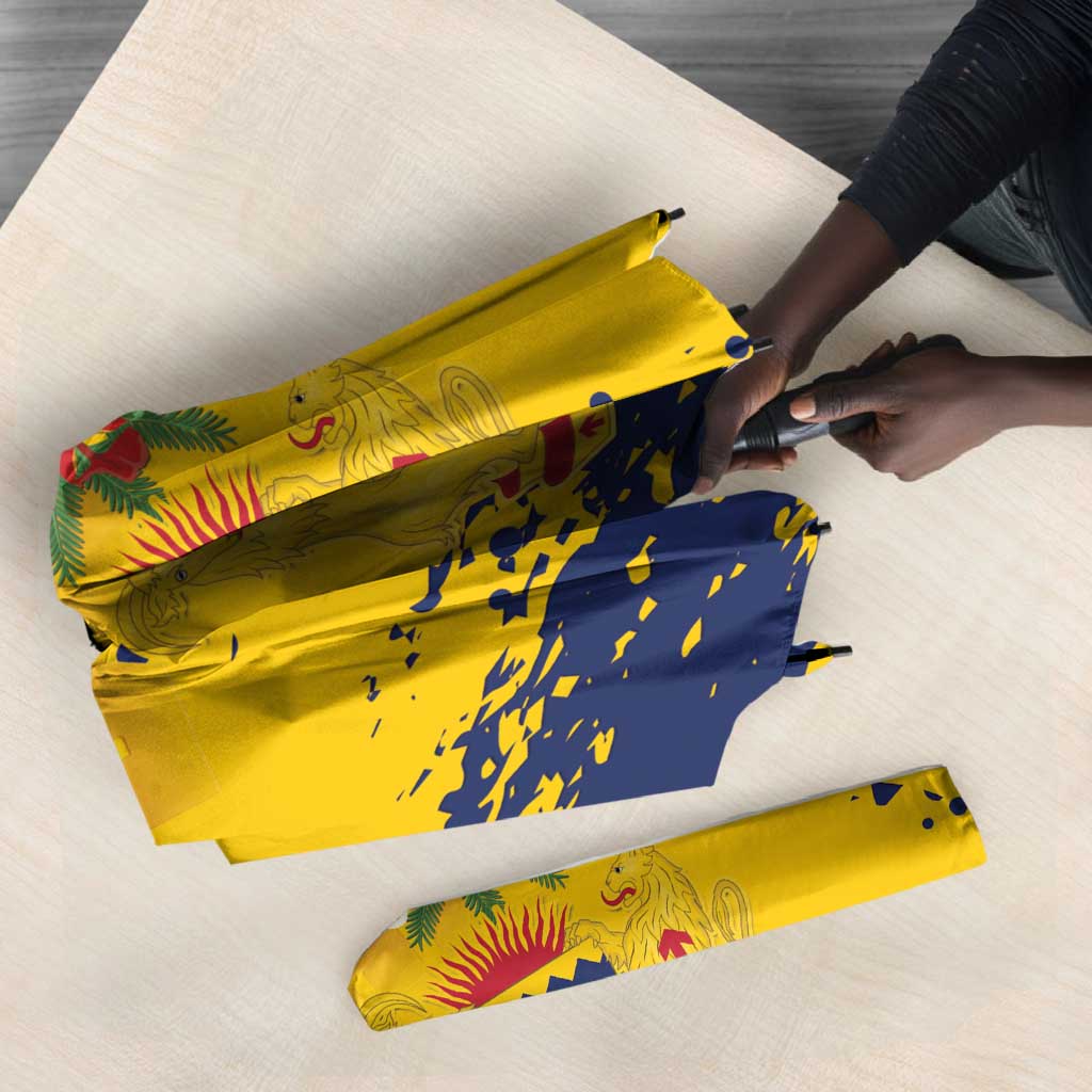 Chad Republic Day Umbrella Coat Of Arms - Grunge Style