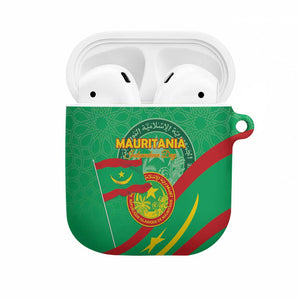 Mauritania Independence Day AirPods Case Coat Of Arms With Map