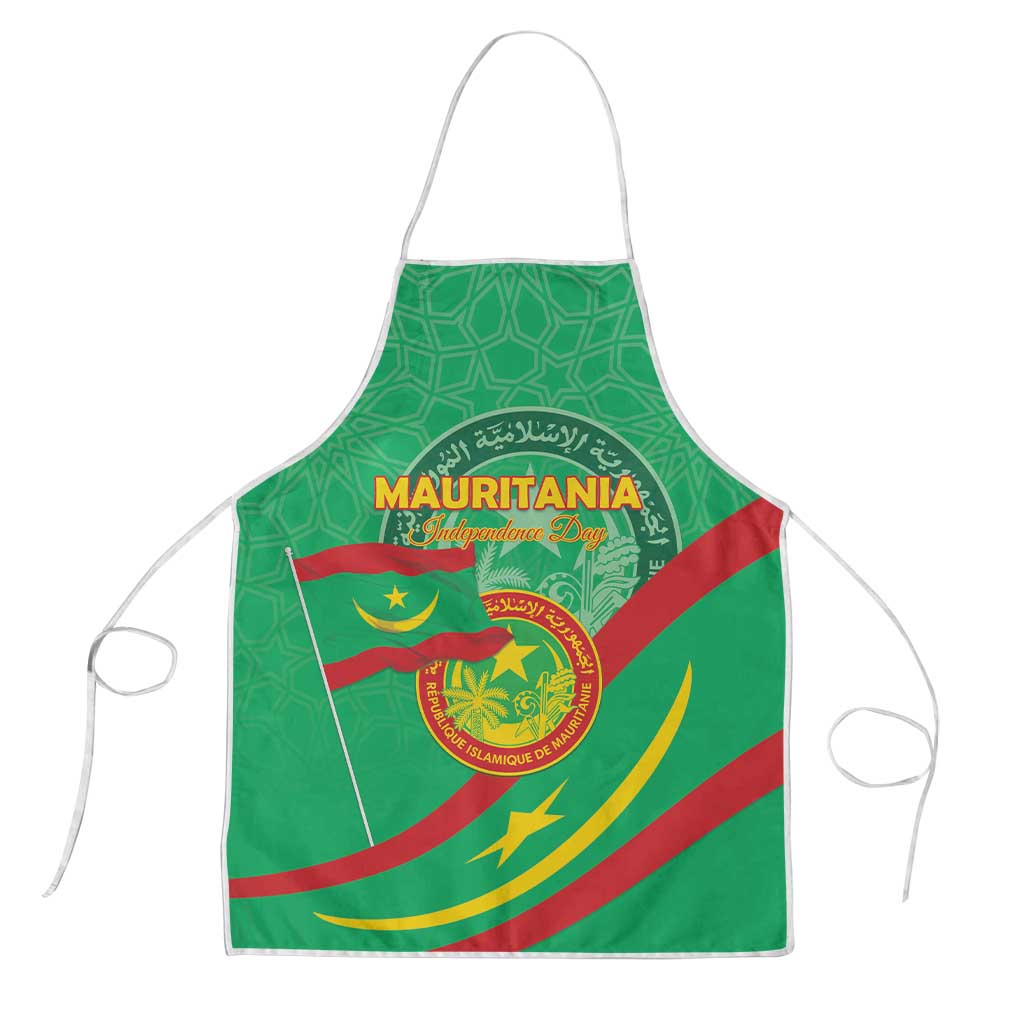 Mauritania Independence Day Apron Coat Of Arms With Map