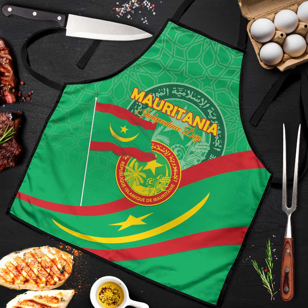 Mauritania Independence Day Apron Coat Of Arms With Map