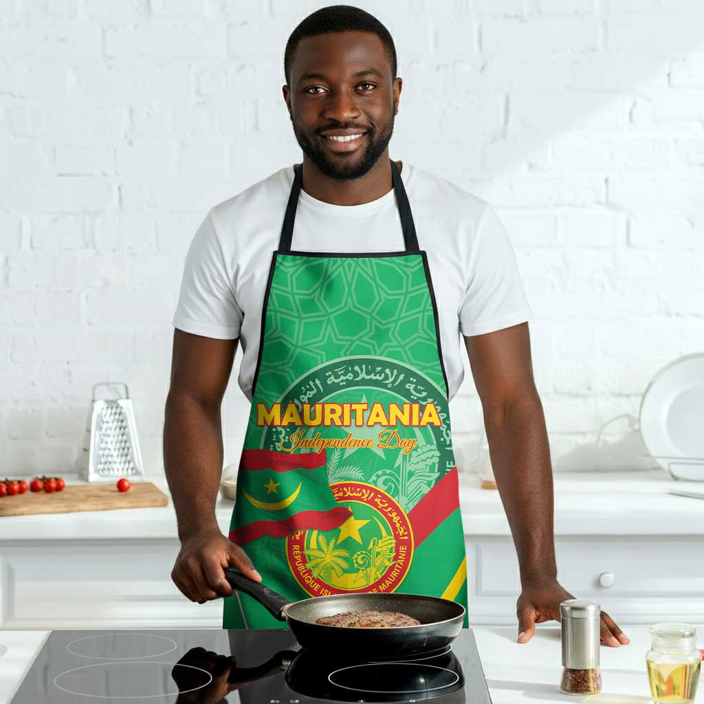 Mauritania Independence Day Apron Coat Of Arms With Map