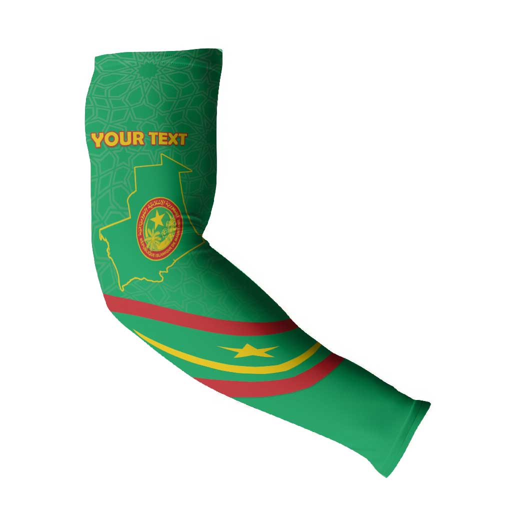 Personalized Mauritania Independence Day Arm Sleeves Coat Of Arms With Map