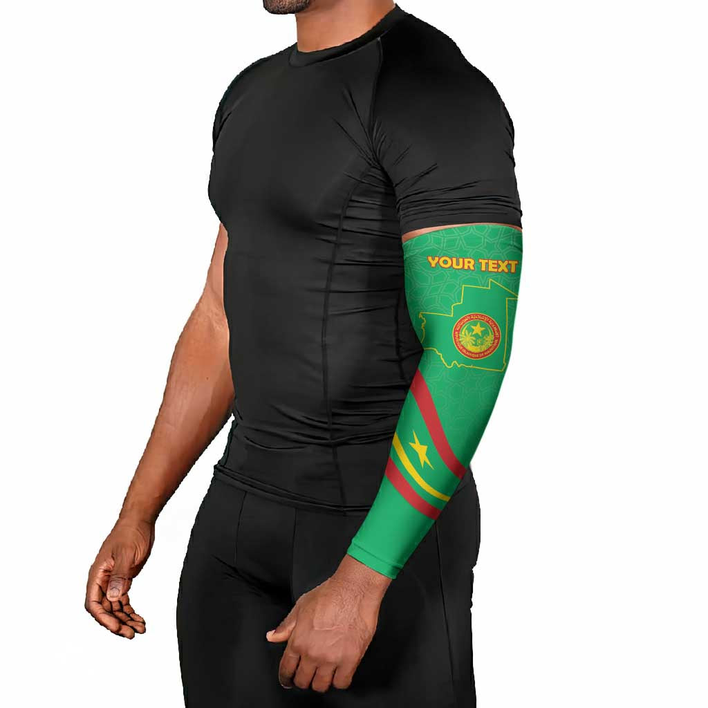 Personalized Mauritania Independence Day Arm Sleeves Coat Of Arms With Map