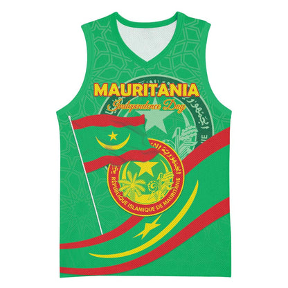Mauritania Personalized Basketball Jersey Happy Independence Day LT15