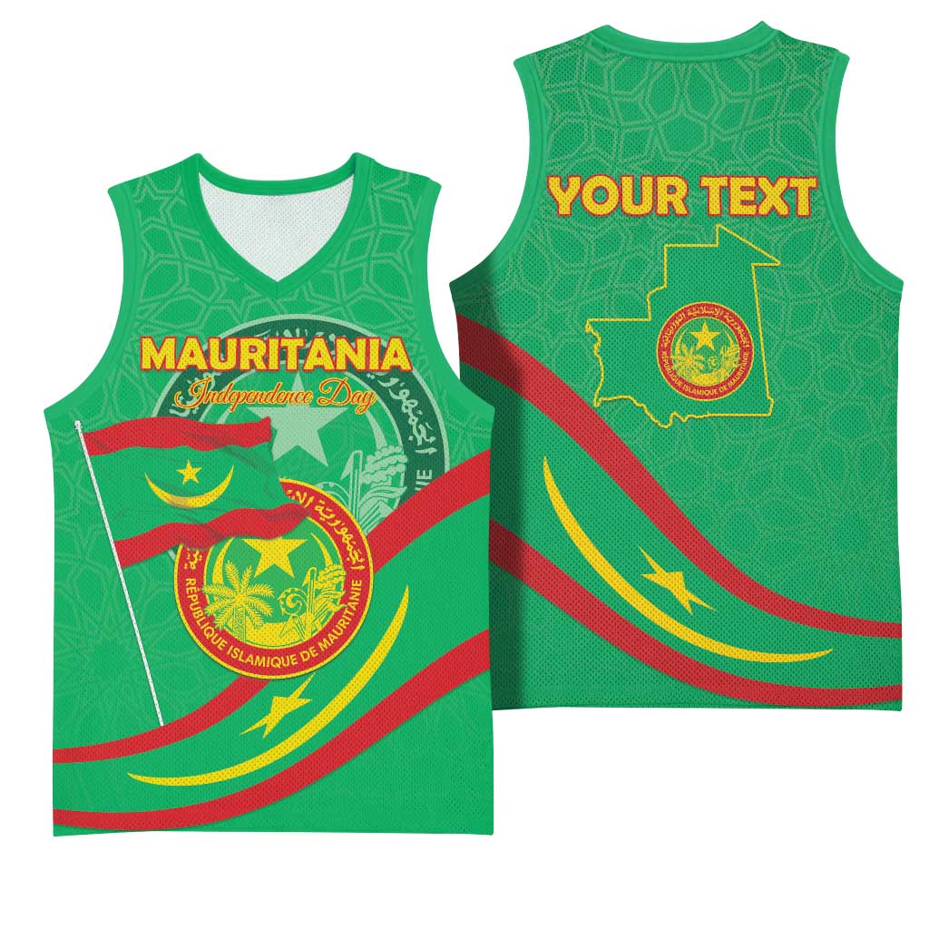 Mauritania Personalized Basketball Jersey Happy Independence Day LT15