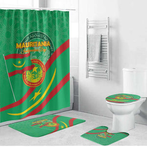 Mauritania Independence Day Bathroom Set Coat Of Arms With Map
