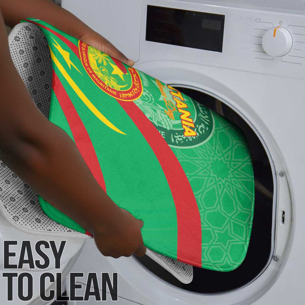 Mauritania Independence Day Bathroom Set Coat Of Arms With Map