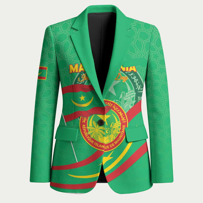 Personalized Mauritania Independence Day Blazer Coat Of Arms With Map