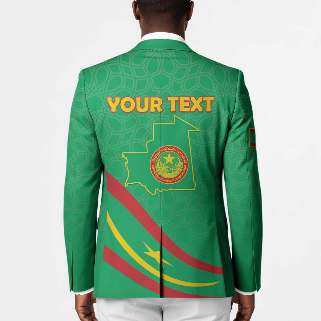 Personalized Mauritania Independence Day Blazer Coat Of Arms With Map